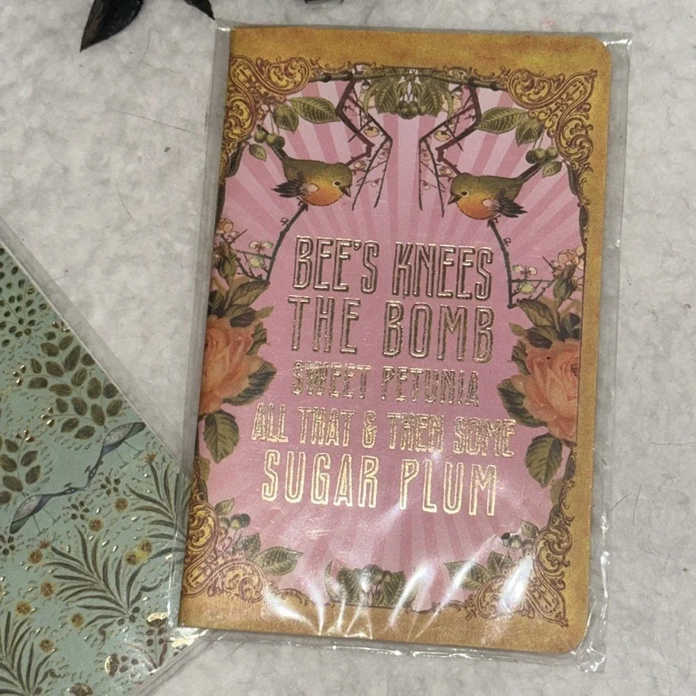 Papaya Art Mini Notebook Set of 3 Leap of Faith Bees Knees Floral Pocket Journal